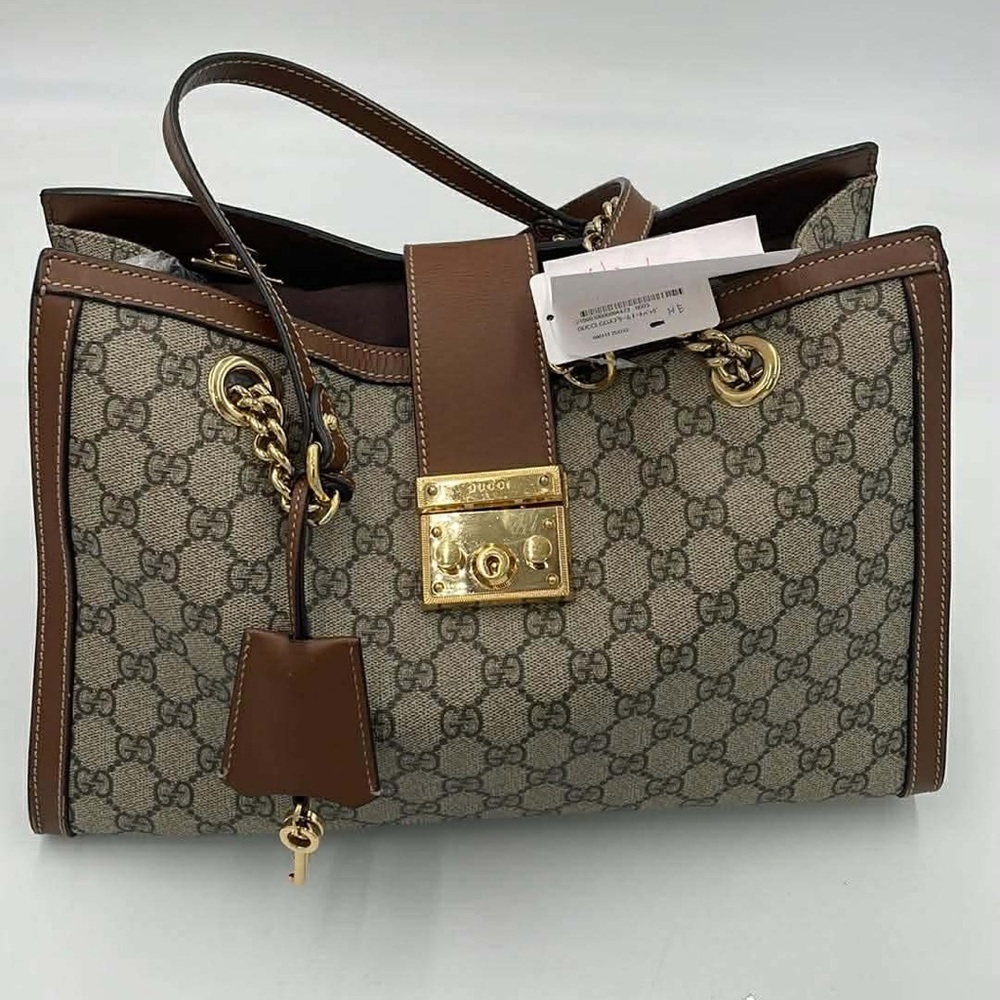 Gucci Beige and Brown Shoulder Bag